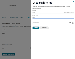 info mail aanmaken